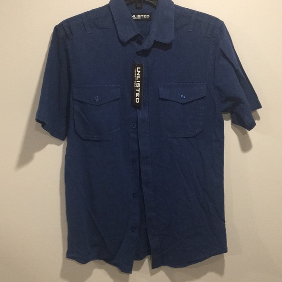 Kenneth Cole Unlisted Short Sleeve Dress Shirt - Picture 1 of 10